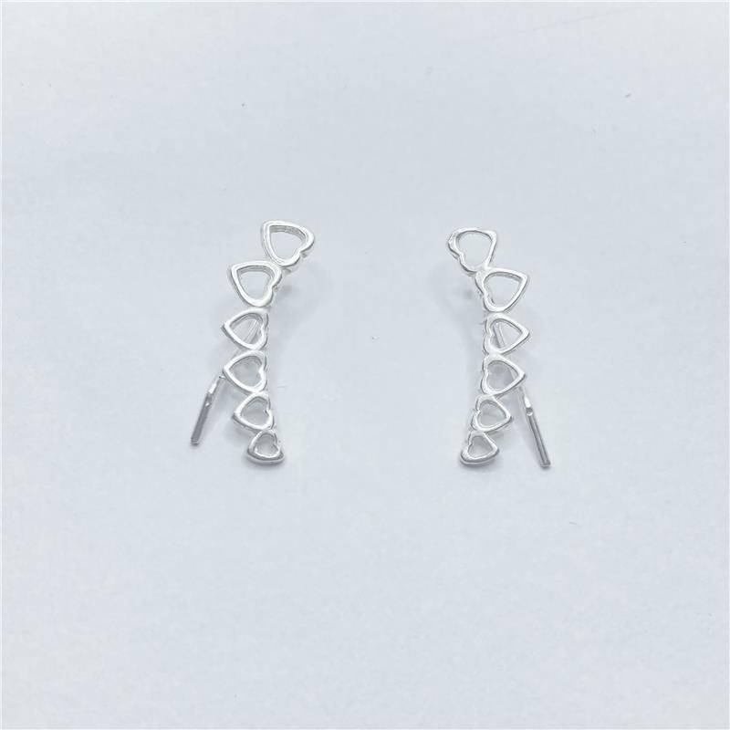BR LISO EAR CUFF 6 CORAÇÕES VAZADOS