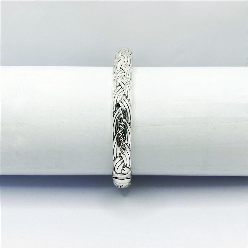 BRACELETE LISO ELETROFORMAÇÃO TRANÇADO 9MM