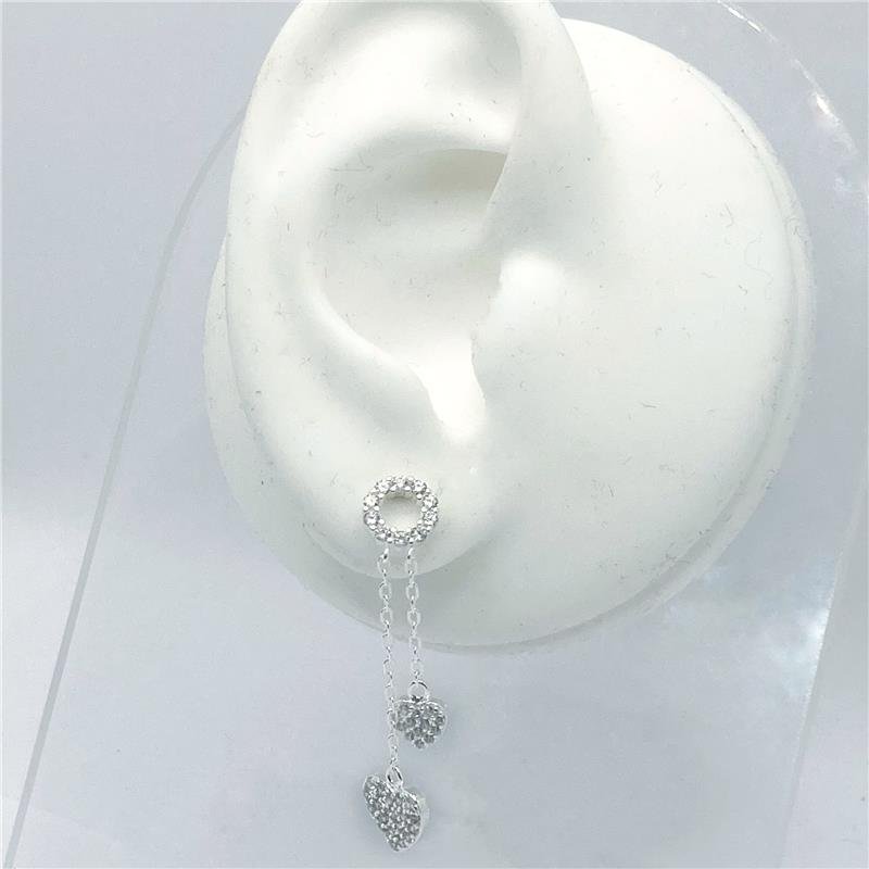 BR LISO LAP CIRCULO COM DOIS CORAÇÕES PENDURADOS 3,9CM