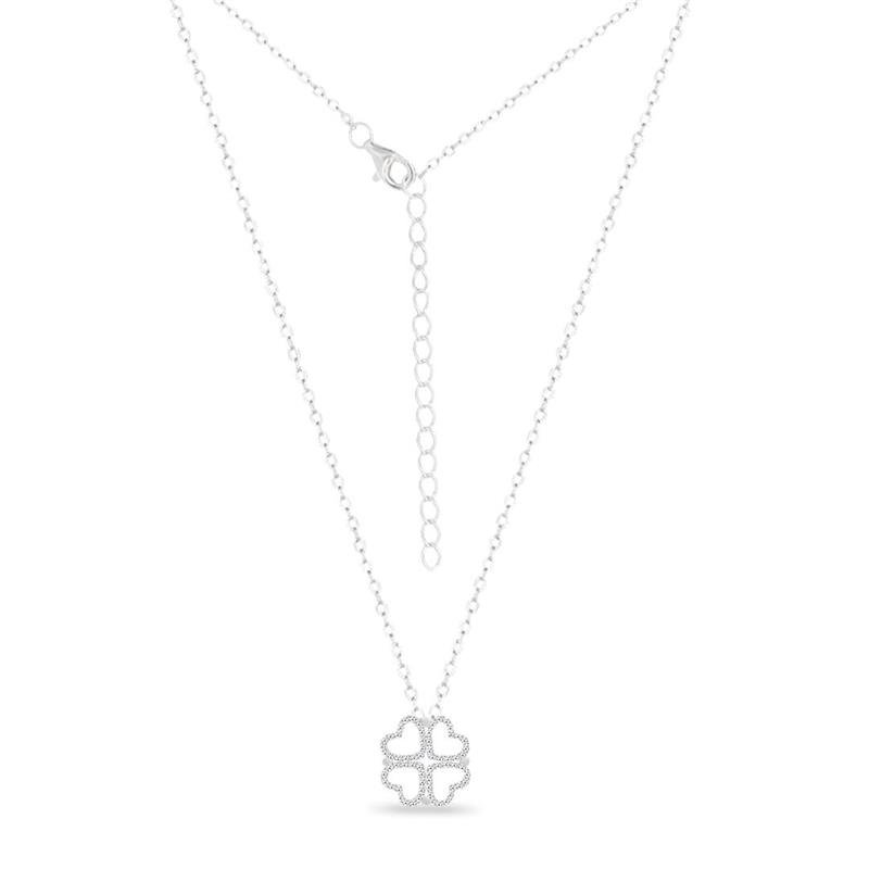 COLAR LISO LAP 4 CORAÇÕES CONTORNO COM IMÃ 2 EM 1 40+5CM