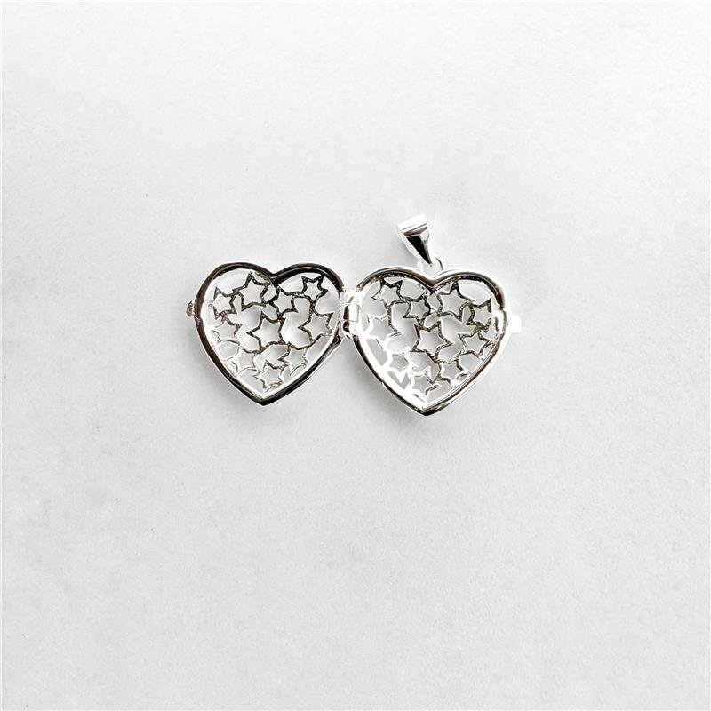 PING LISO RELICÁRIO CORAÇÃO VAZADO 1,8CM