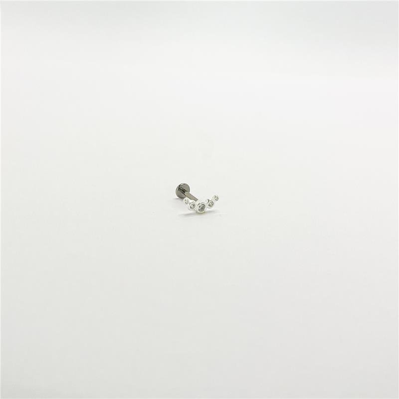 PIERCING LISO LAP 5 PEDRAS 9MM