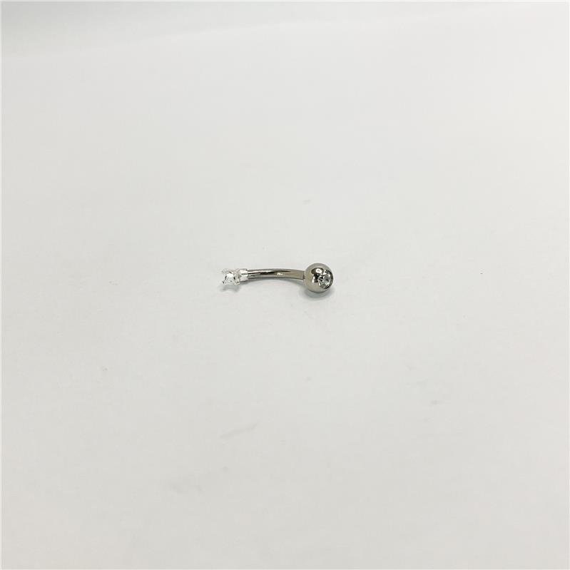 PIERCING LISO LAP PTOS DE LUZ REDONDO 5MM E 4 GARRAS 2,6MM