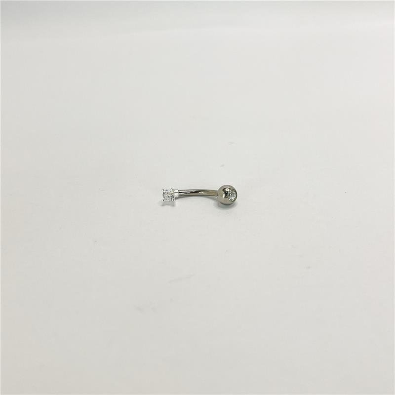 PIERCING LISO LAP PTOS DE LUZ REDONDO 5MM E 4 GARRAS 3,4MM