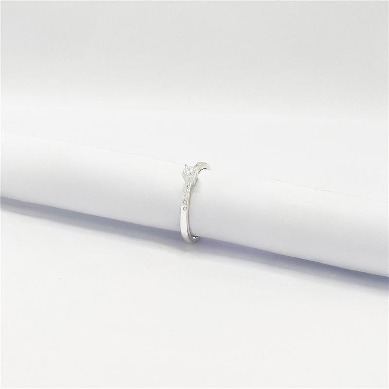 ANEL LISO LAP SOLITÁRIO 3,4MM 4 GARRAS