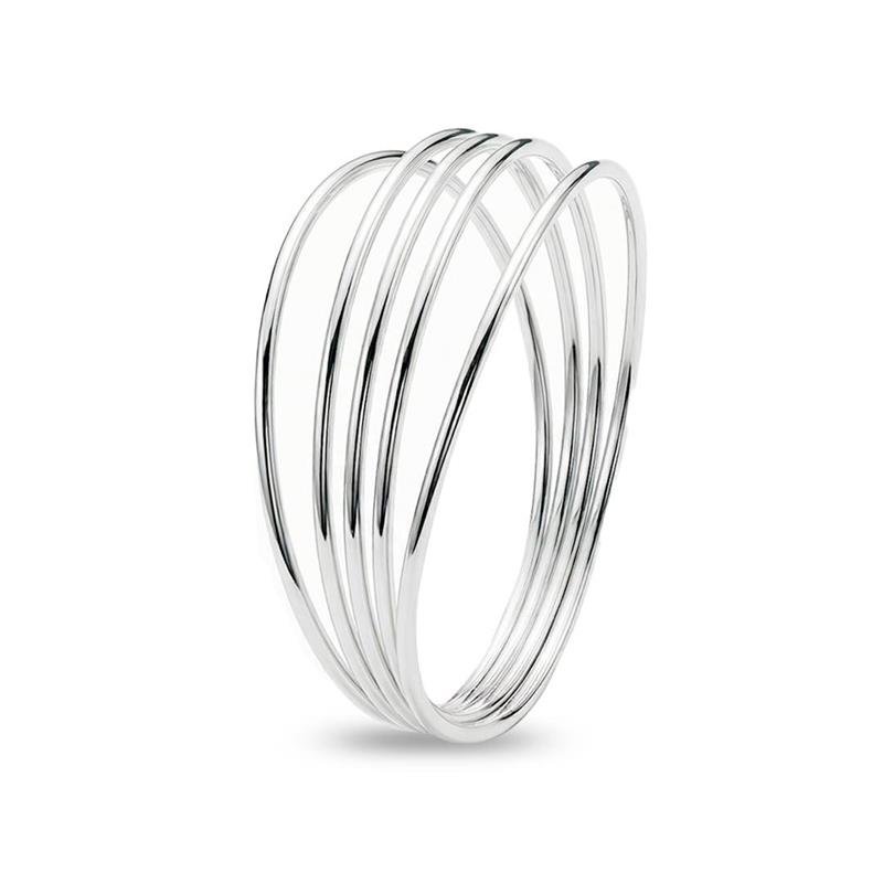 BRACELETE LISO 5 AROS ABAULADO 2MM