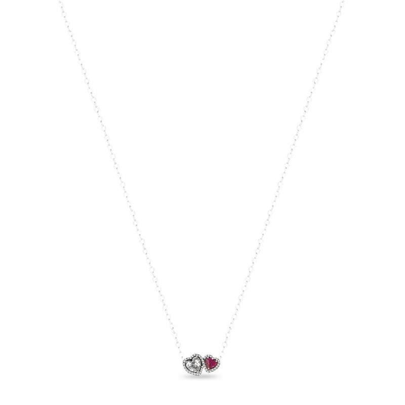 COLAR LISO LAP 2 CORAÇÕES 40CM + EXT 