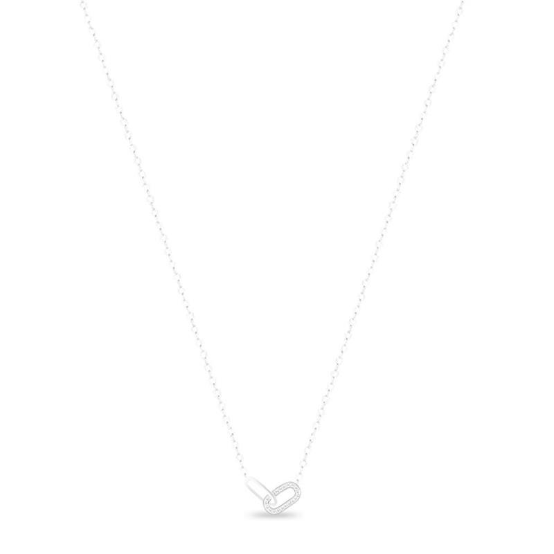 COLAR LISO LAP 2 ELOS ENTRELAÇADOS 40CM + EXT