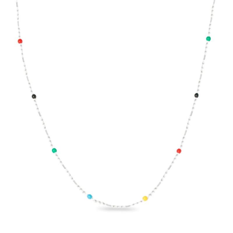 COLAR LISO LAP BOLINHAS 40CM + EXT