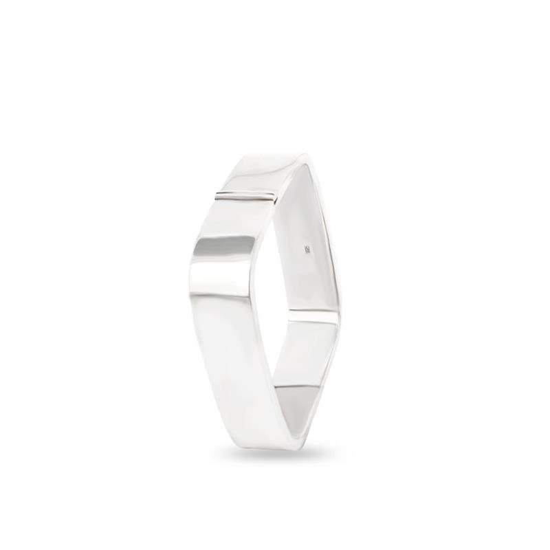 BRACELETE LISO OCO QUADRADO ARO RETANGULAR 1,5CM