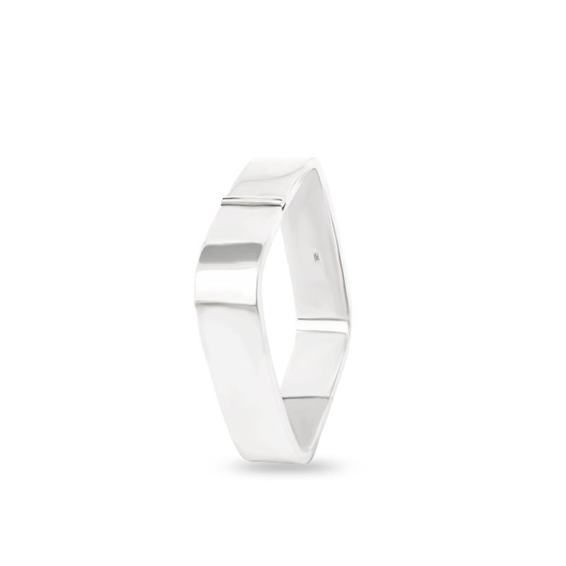 BRACELETE LISO OCO QUADRADO ARO RETANGULAR 1,5CM