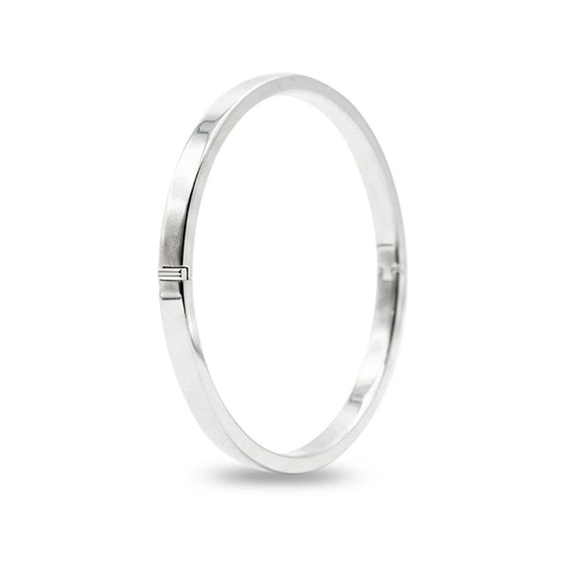 BRACELETE LISO OCO REDONDO ARO RETANGULAR 5MM