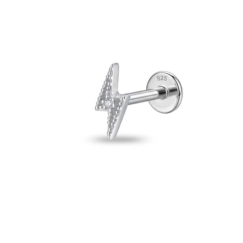 PIERCING LISO LAP RAIO COM PONTO DE LUZ 6MM