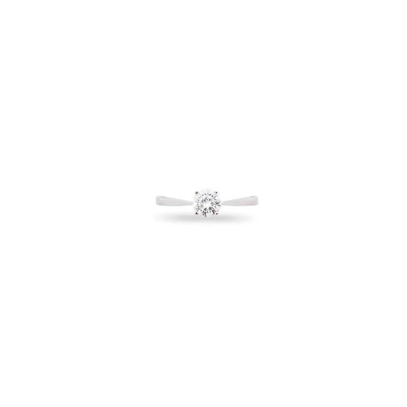 ANEL SOLITÁRIO MOISSANITE 6MM 4 GARRAS COM RÓDIO 